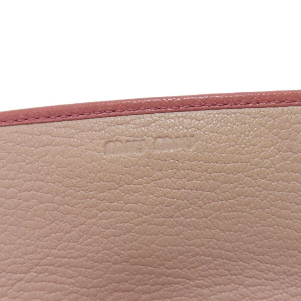 Miu Miu Ribbon Long Wallet Leather Women's - image 6
